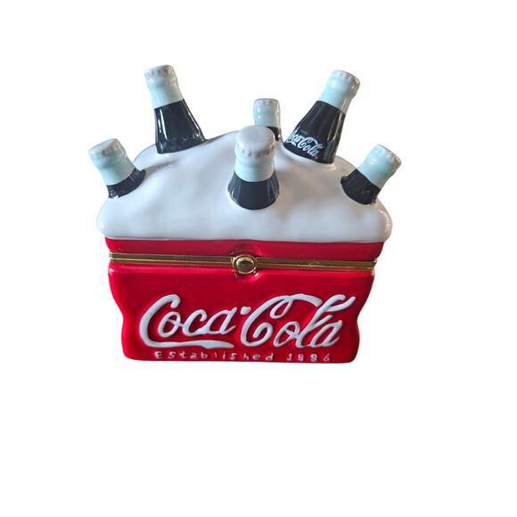 Coca Cola Ice Chest trinket jewelry box - Picture 1 of 8